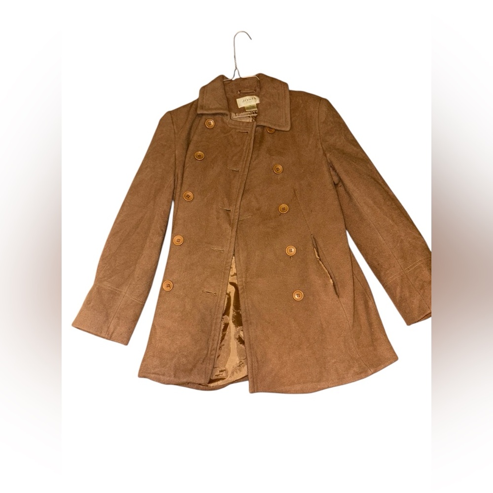 Jones Sport Women’s Tan Peacoat‎ Jacket – Size 6